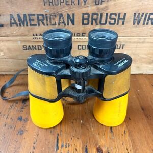 Unitron 7x50 Binoculars Fully Coated Optics Yellow Marine Field Glasses Japan